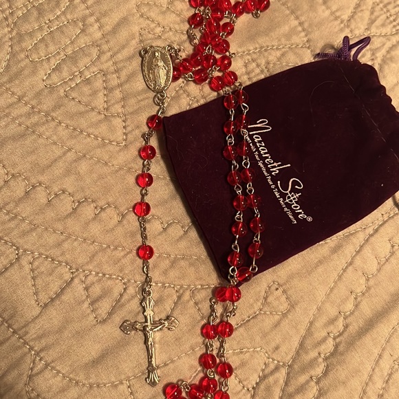 Red Rosary Beads - Picture 4 of 4